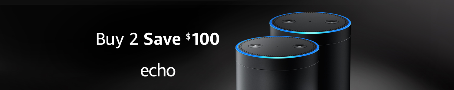 Amazon announces Echo Day on 6/26/17 to lowest price with the promo code 'ECHO2PACK' Echo Buy 2 Save 0